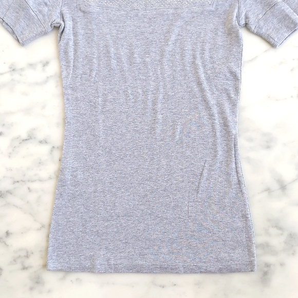 NWT. Express Sexy Basic Tee with crystals and sparkling decorations. - Picture 3 of 5